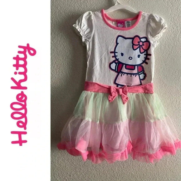 Sanrio Hello Kitty Mesh Cake Dress 4T - Picture 1 of 9